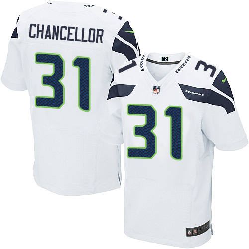 Men's Elite Kam Chancellor Nike Jersey White Road - #31 NFL Seattle Seahawks